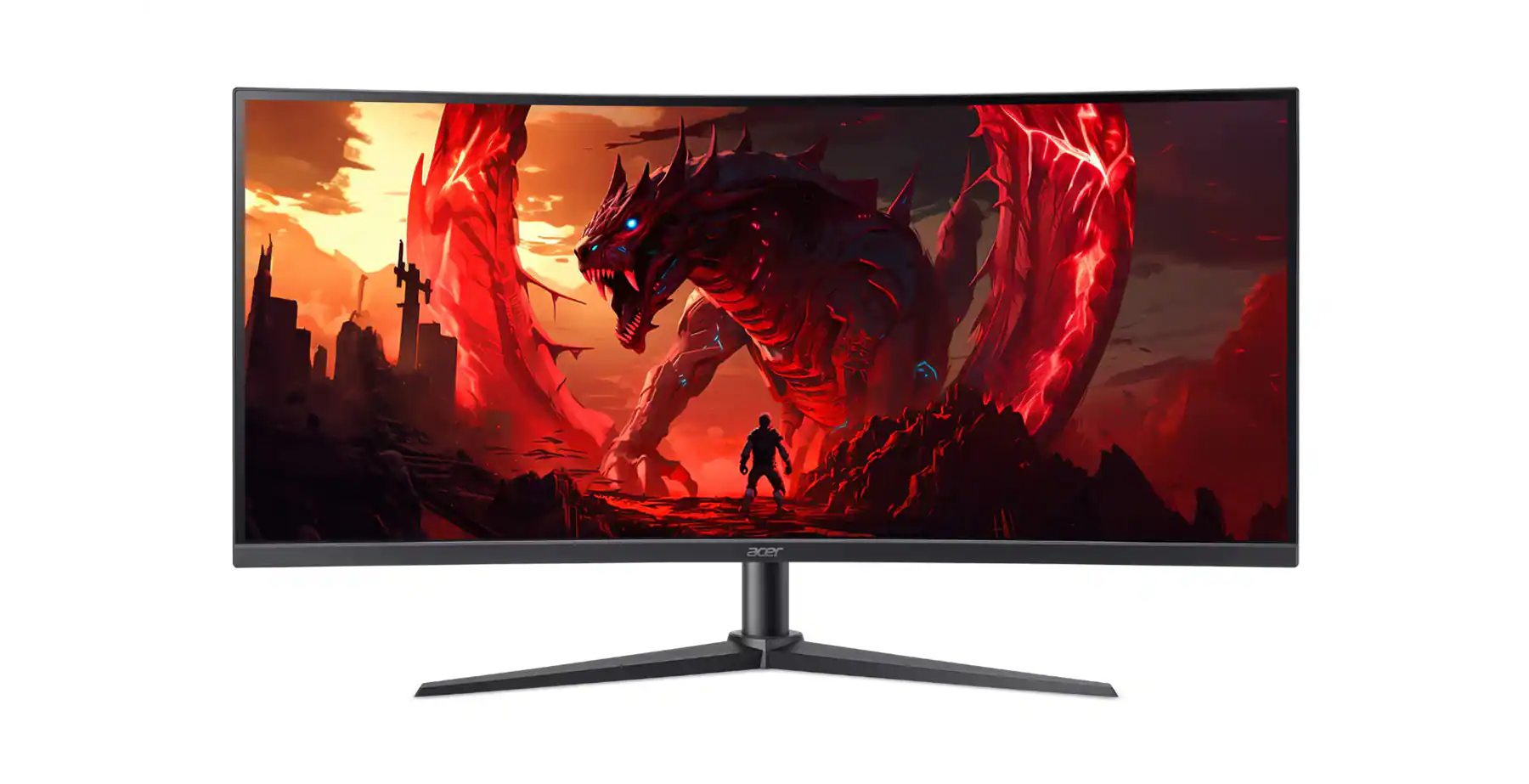 Front. Acer - Nitro XZ0 34" UW-QHD Curved Gaming Monitor (XZ340CUR X0bmiiphx) 3440x1440 | 200Hz | 1ms | VA | HDR10.