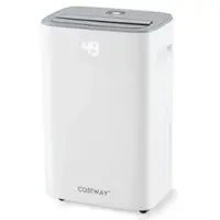 Costway 52 Pint Dehumidifier for Basement 4500 Sq. Ft Portable Dehumidifier 24H Timer - White - Front_Zoom