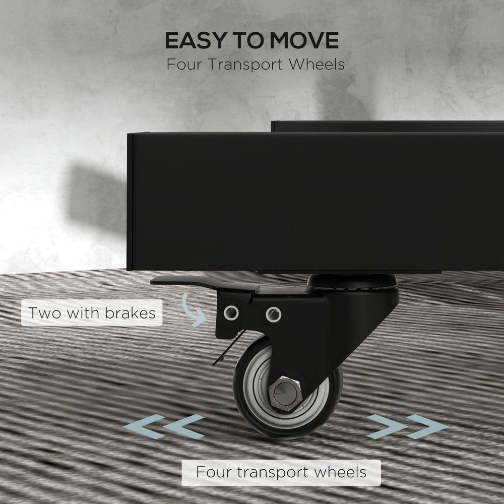 EASY TO MOVE  
Four Transport Wheels  

Two with brakes  
Four transport wheels