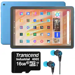 Amazon - Fire HD 10 64GB 10.1" Tablet 13th Gen +Jlab Wireless Earbuds Bundle - Ocean