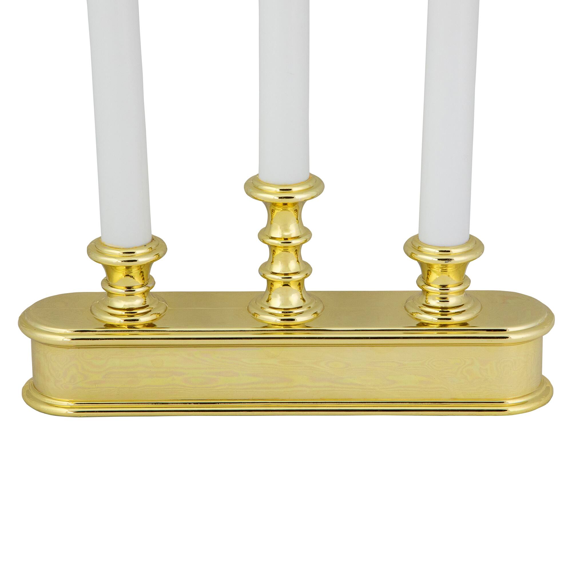 Alt View 5. Northlight - LED 3-Light Candolier Window Candle - 10" - White and Gold - White.