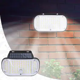 Oumilen - Solar LED Wall Lights 2 Pack – Motion Sensor Outdoor Security Light with 4 Modes, Waterproof
