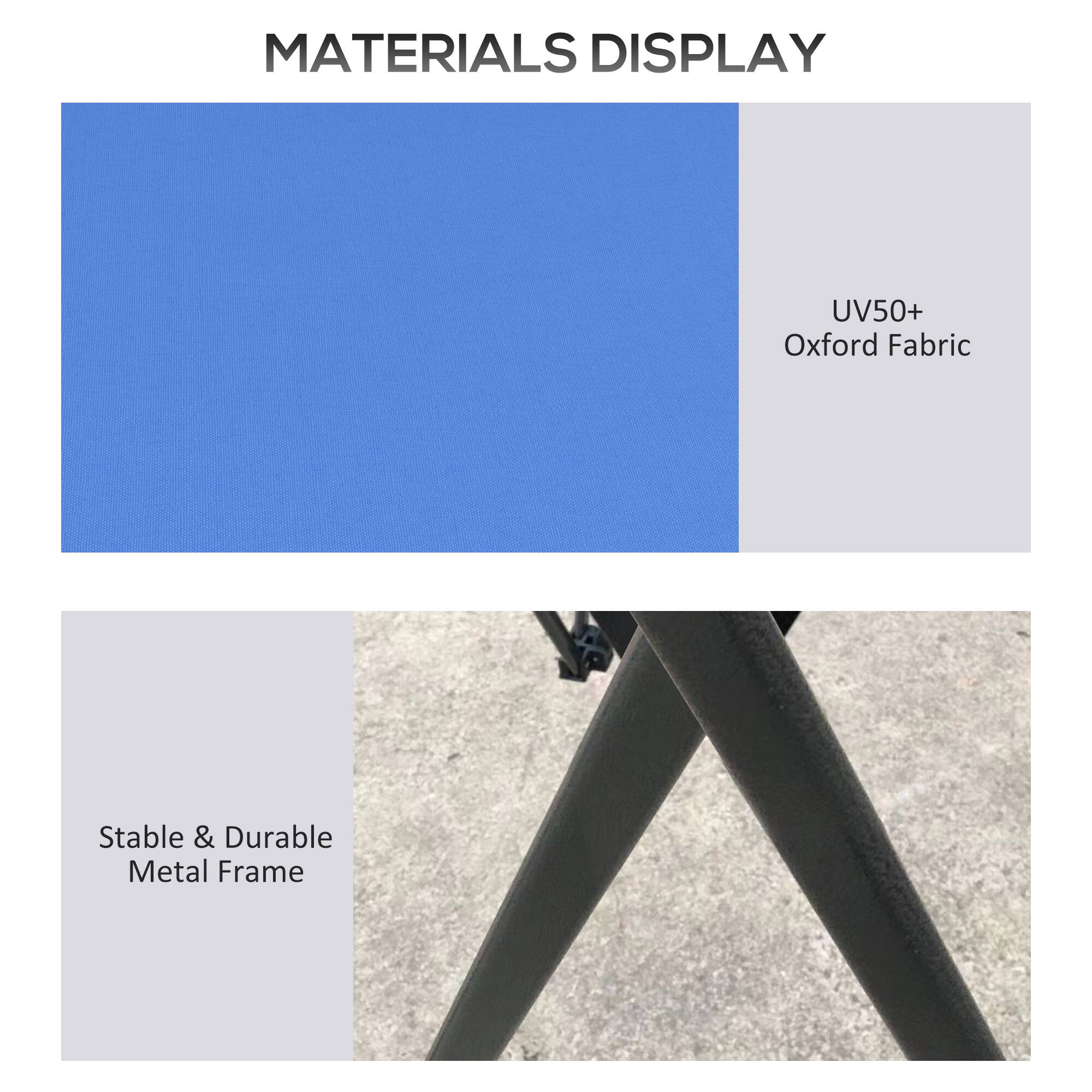 MATERIALS DISPLAY

UV50+ Oxford Fabric

Stable & Durable Metal Frame