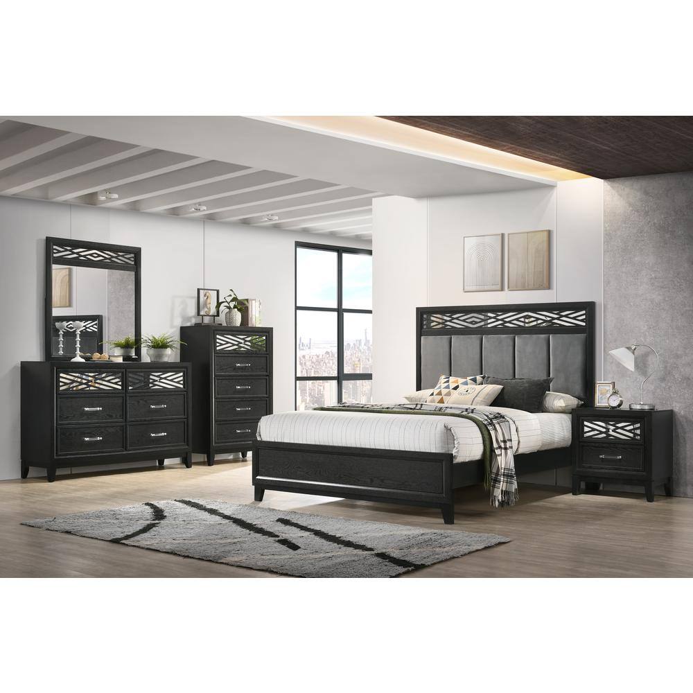 Alt View 4. New Classic Furniture - Obsidian Nightstand-Black - Black.