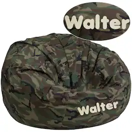 Flash Furniture - Duncan Personalized Oversized Camouflage Bean Bag Chair for Kids and Adults - Multi-Color