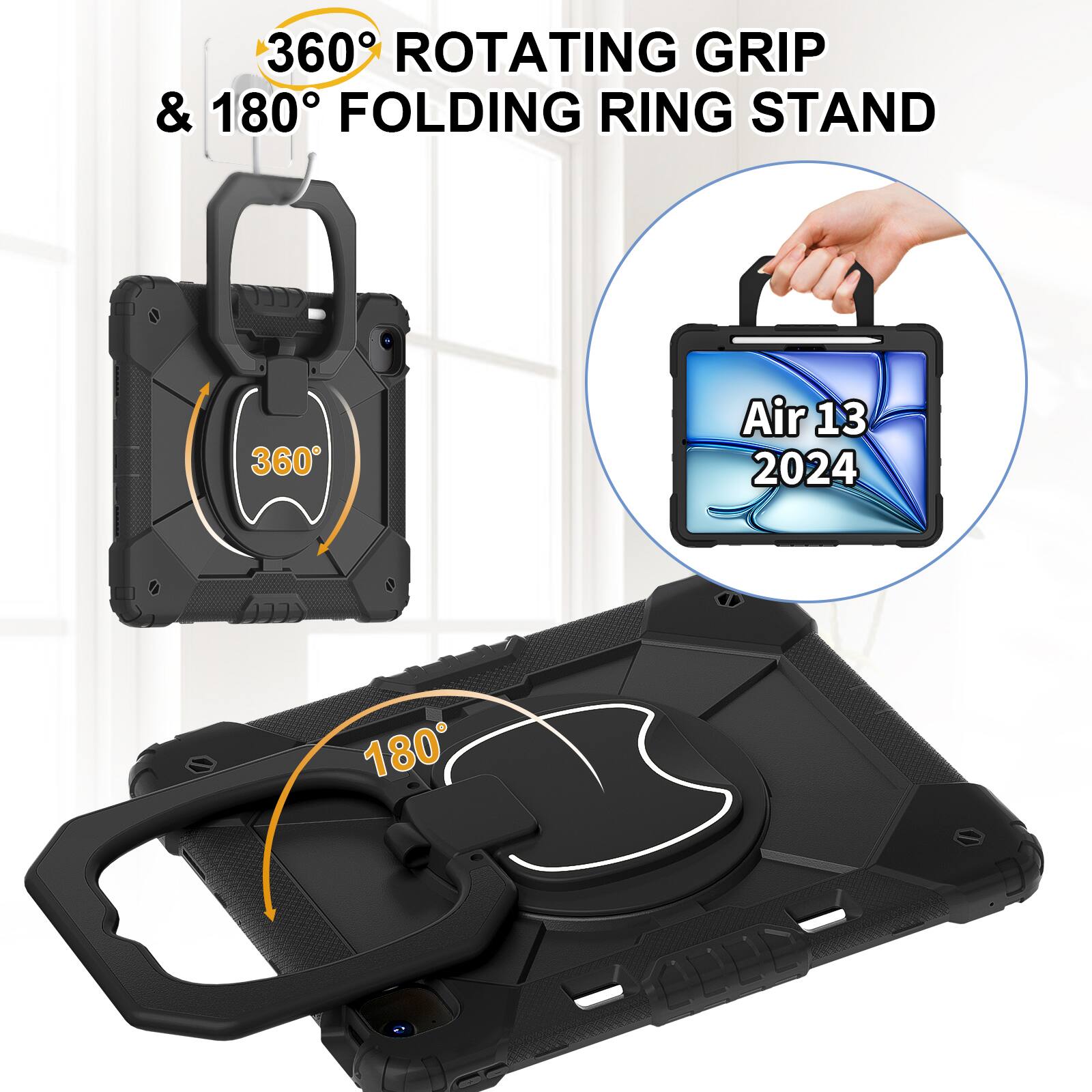 360° Rotating Grip & 180° Folding Ring Stand

Air 13 2024