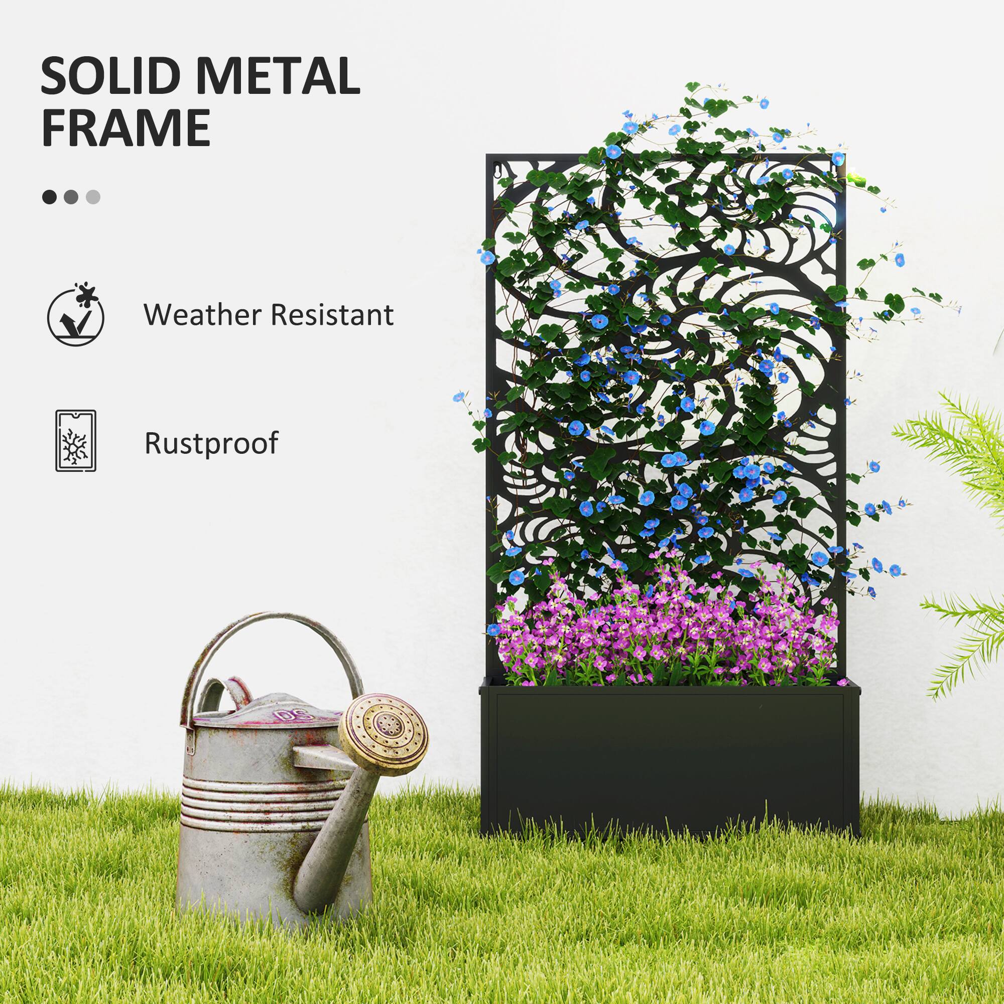 SOLID METAL FRAME
Weather Resistant
Rustproof