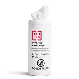 TRU RED - TRU RED™ Dry Erase Board Wipes, White, 50/Pack (TR57654)