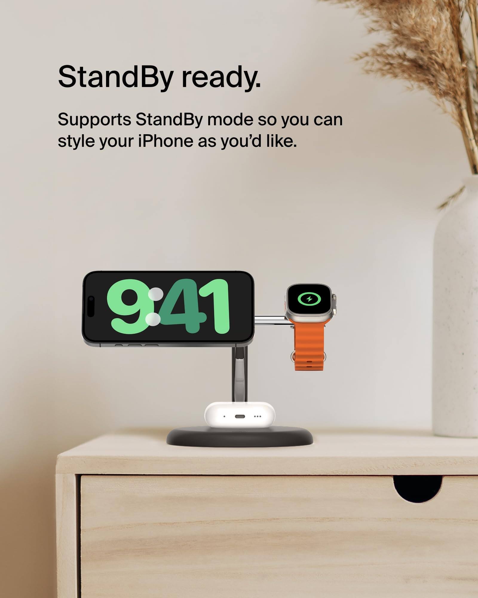 StandBy ready.  
Supports StandBy mode so you can style your iPhone as you'd like.