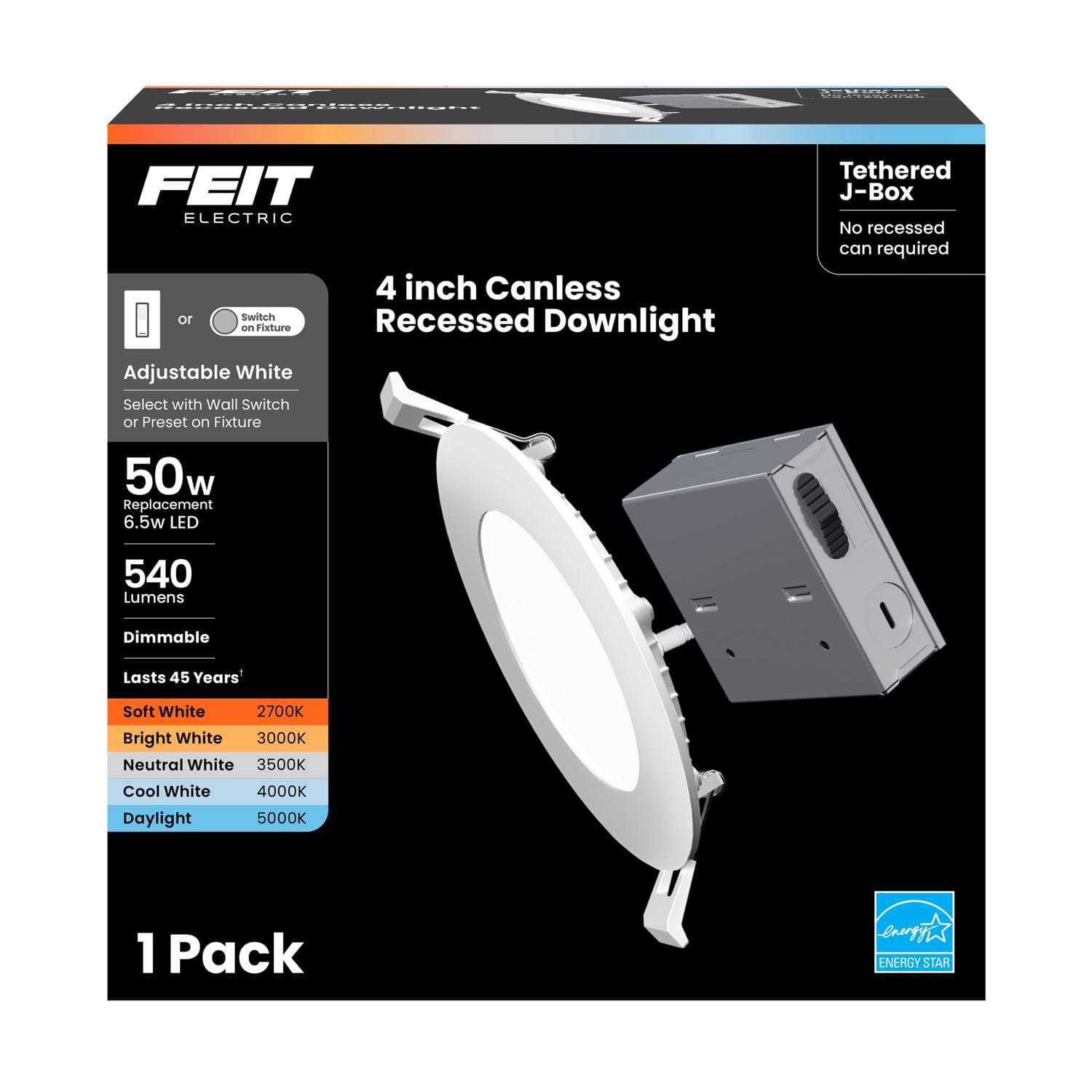 FEIT ELECTRIC - Feit LED Retrofits White 5 in. W LED Canless Recessed Downlight 6.5 W price history on PriceWatchPro