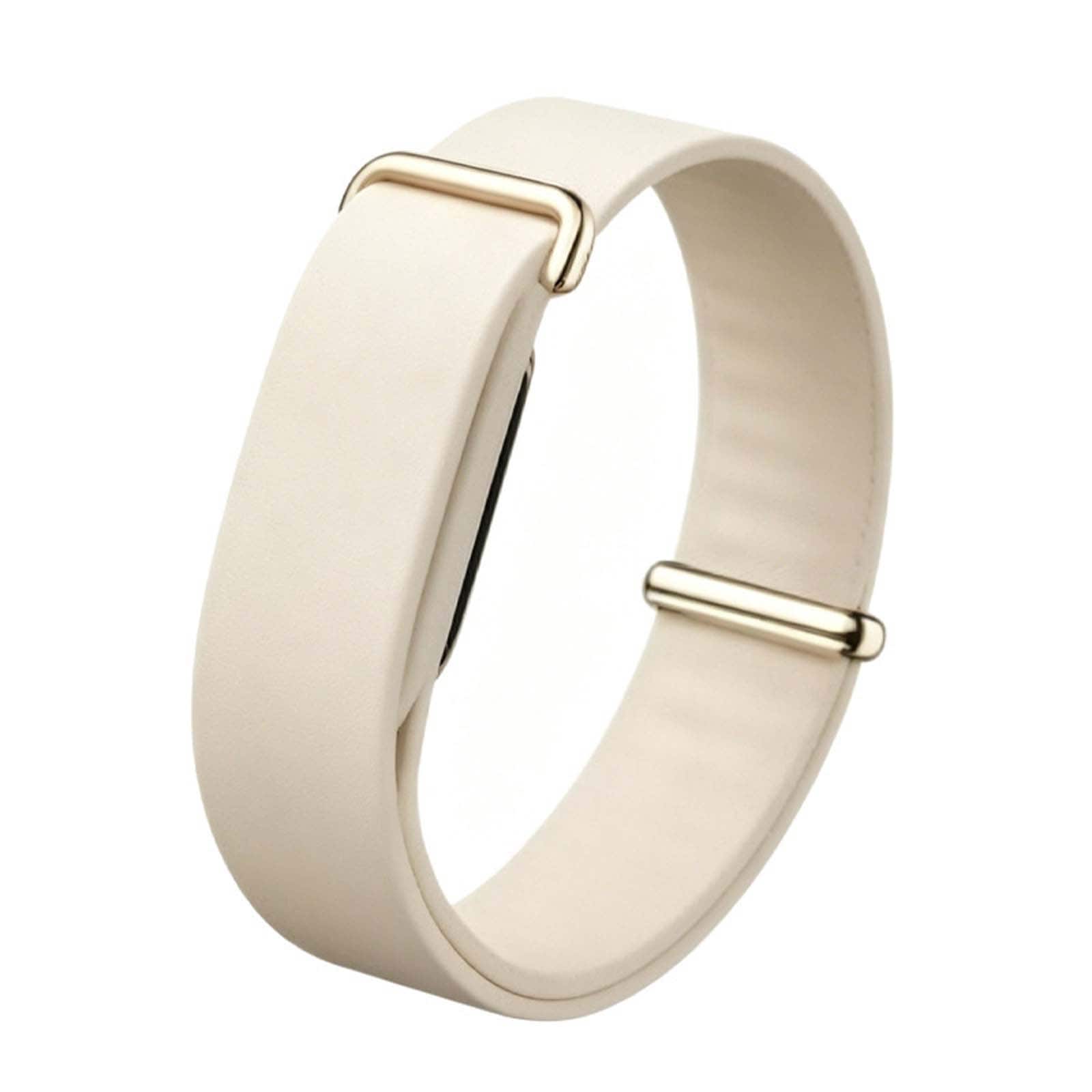 Dteck - Silicone Band for Google Fitbit Air, Adjustable Skin-Friendly Rubber Sport Replacement Wristband - Off-white