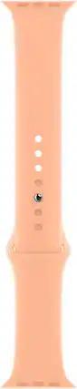 Front. Apple - Apple Watch Band - Sport Band (44mm) - Cantaloupe - Regular - Brown.