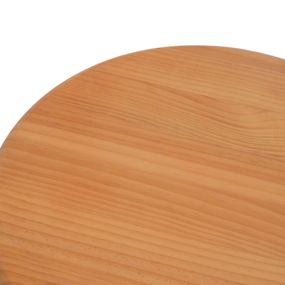 Alt View 7. Loheer - Loheer Natural Pine End Table Round Side Table Geometric Cross-Leg Modern Accent Table for Living Room - Natural.