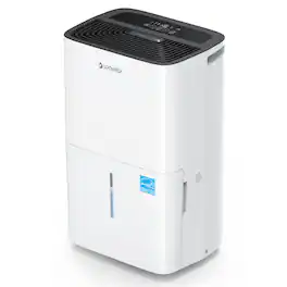 Waykar - 80 Pint Energy Star Dehumidifier with Bucket and Auto Defrost 5,000 Sq. Ft. for Bedroom and Basement - White