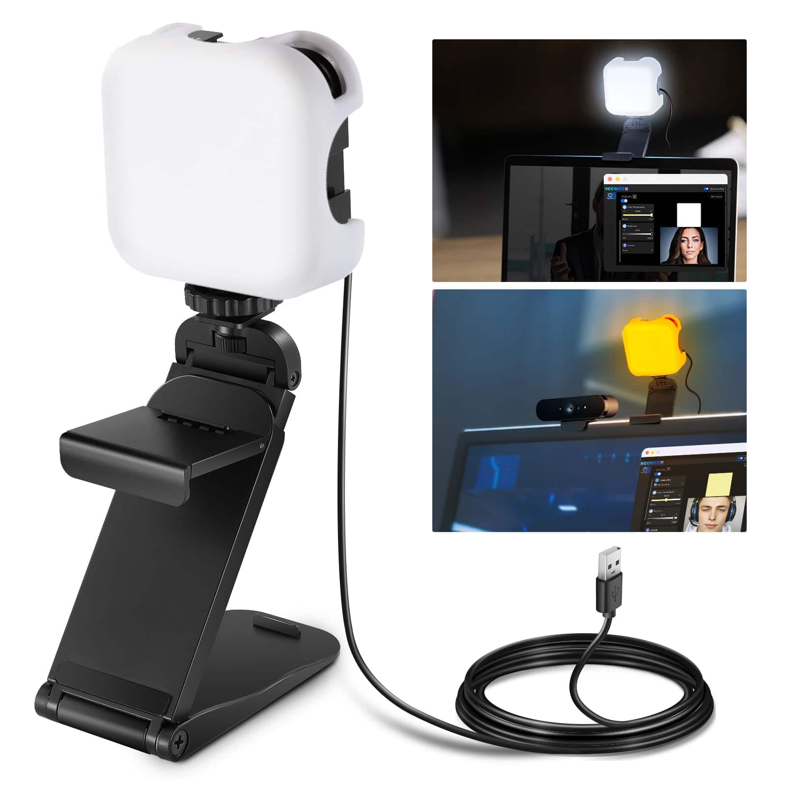 Neewer - PL81 PRO Webcam Lighting for Video Conference/Zoom, 2900K-7000K, USB Powered