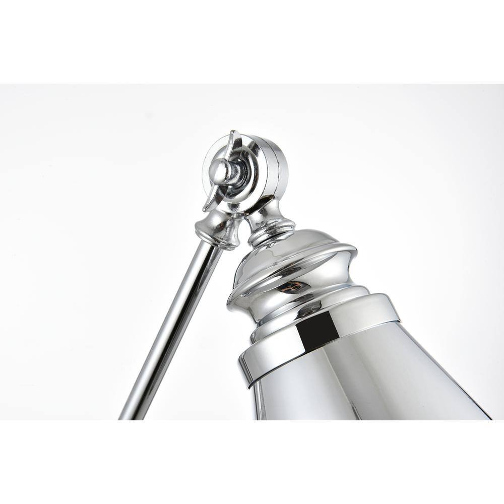 Back. Living District - Ledger 1 light Chrome swing arm wall sconce - Chrome.
