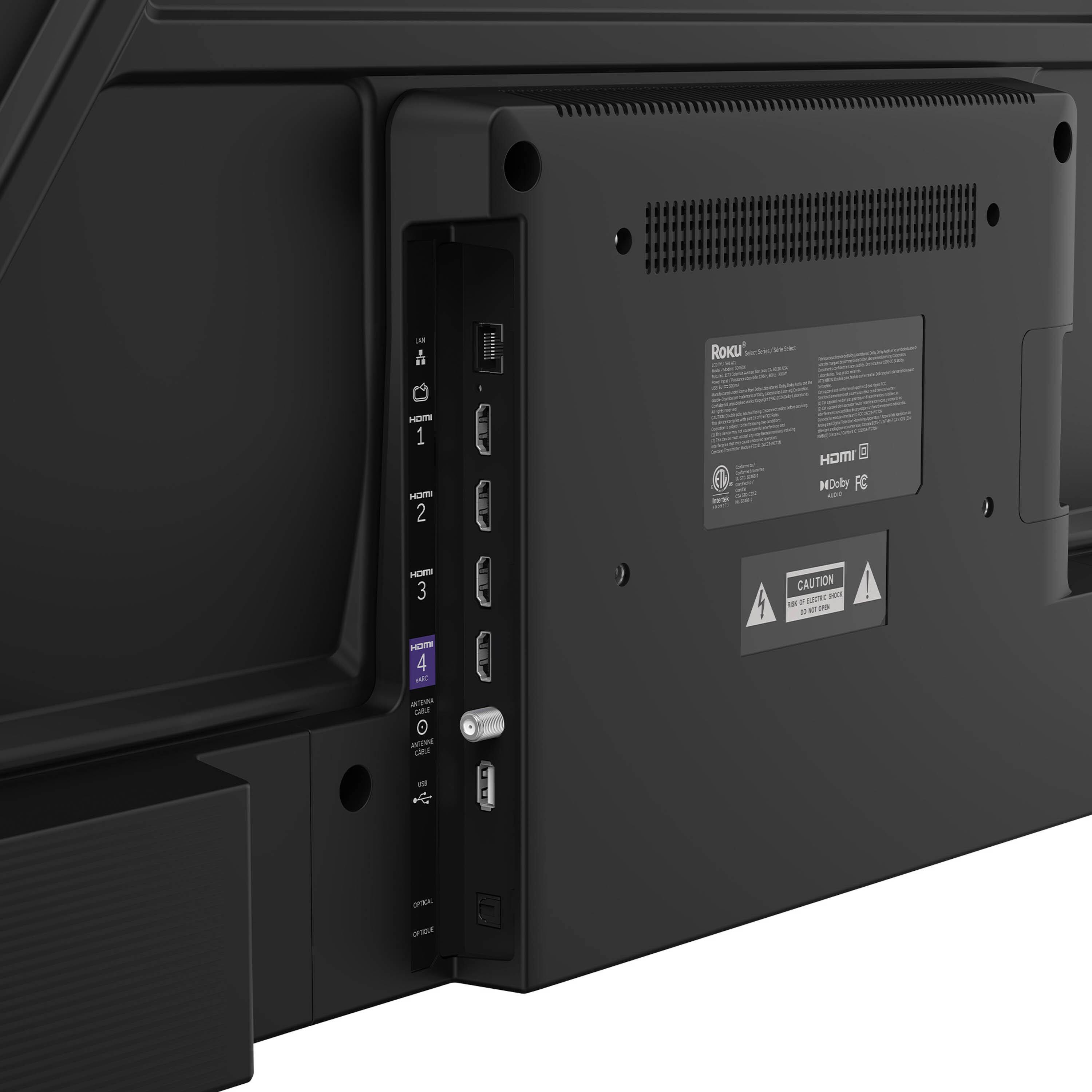 ROKU - HDMI 1 HDMI 2 HDMI 3 HDMI 4 - M cad - - : WT W 1 E - 1 HOMI MDoby FC - CAUTION - - - . e - . - nEs
