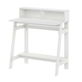 BisonOffice - Furinno A Frame Computer Desk with Sleek Design and Durable Construction - White