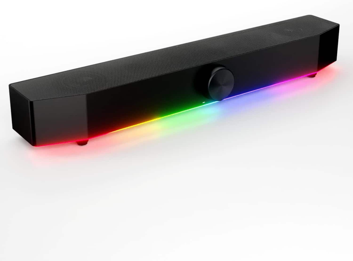 Stamp n Camp - Tilted Nation Gaming Soundbar - Monitor Sound Bar for PC RGB Computer Speakers Desktop (Wireless or USB Wired) Crisp