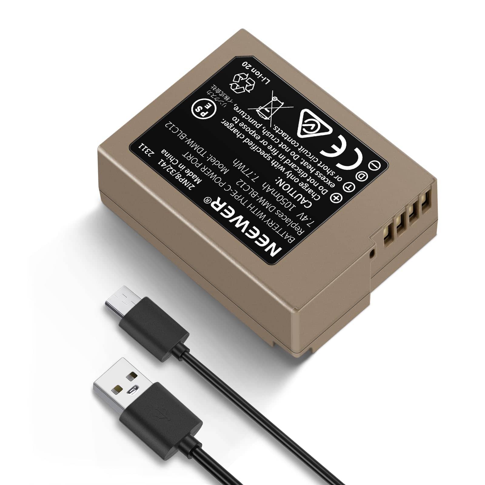 Neewer - DMW-BLC12 1100mAh Battery, USB-C Fast Charge