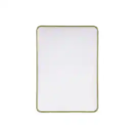 Elegant Decor - Contour Metal Rectangle Mirror 30x40 - Brass