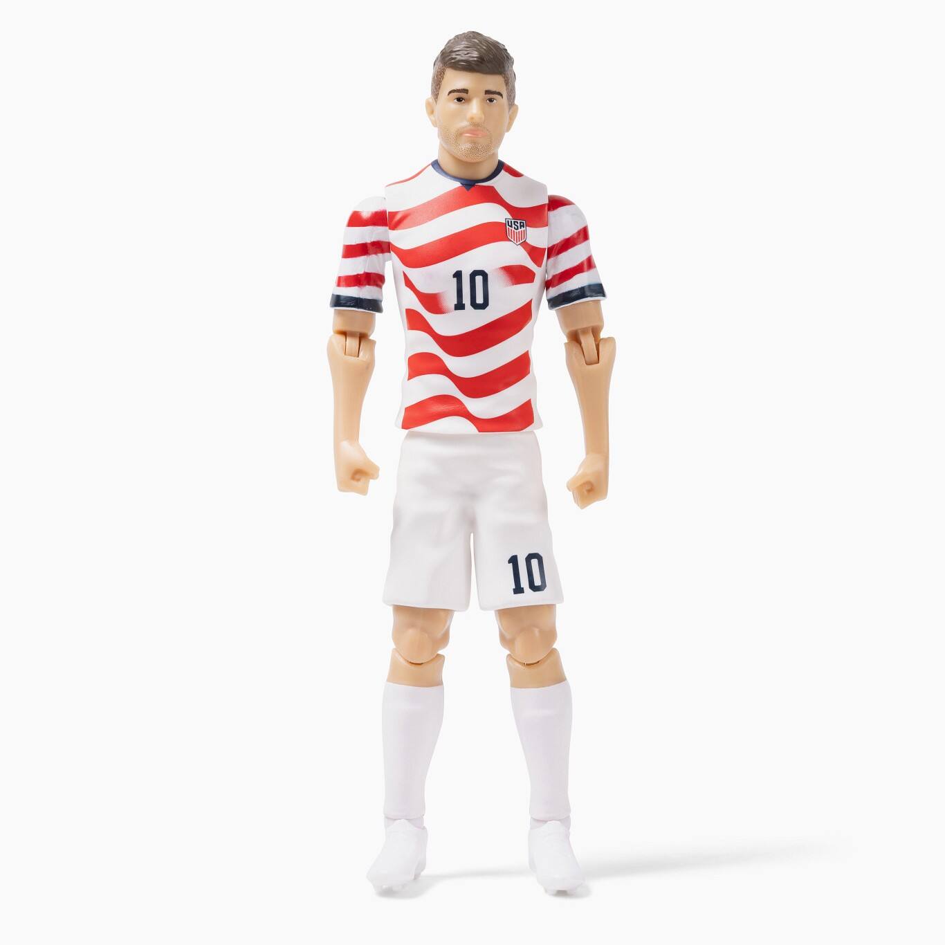 Front. Banbo Toys - Banbo Toys SOCKERS 2026 USMNT Christian Pulisic (Home Jersey) 8" Collectible Soccer Action Figure.
