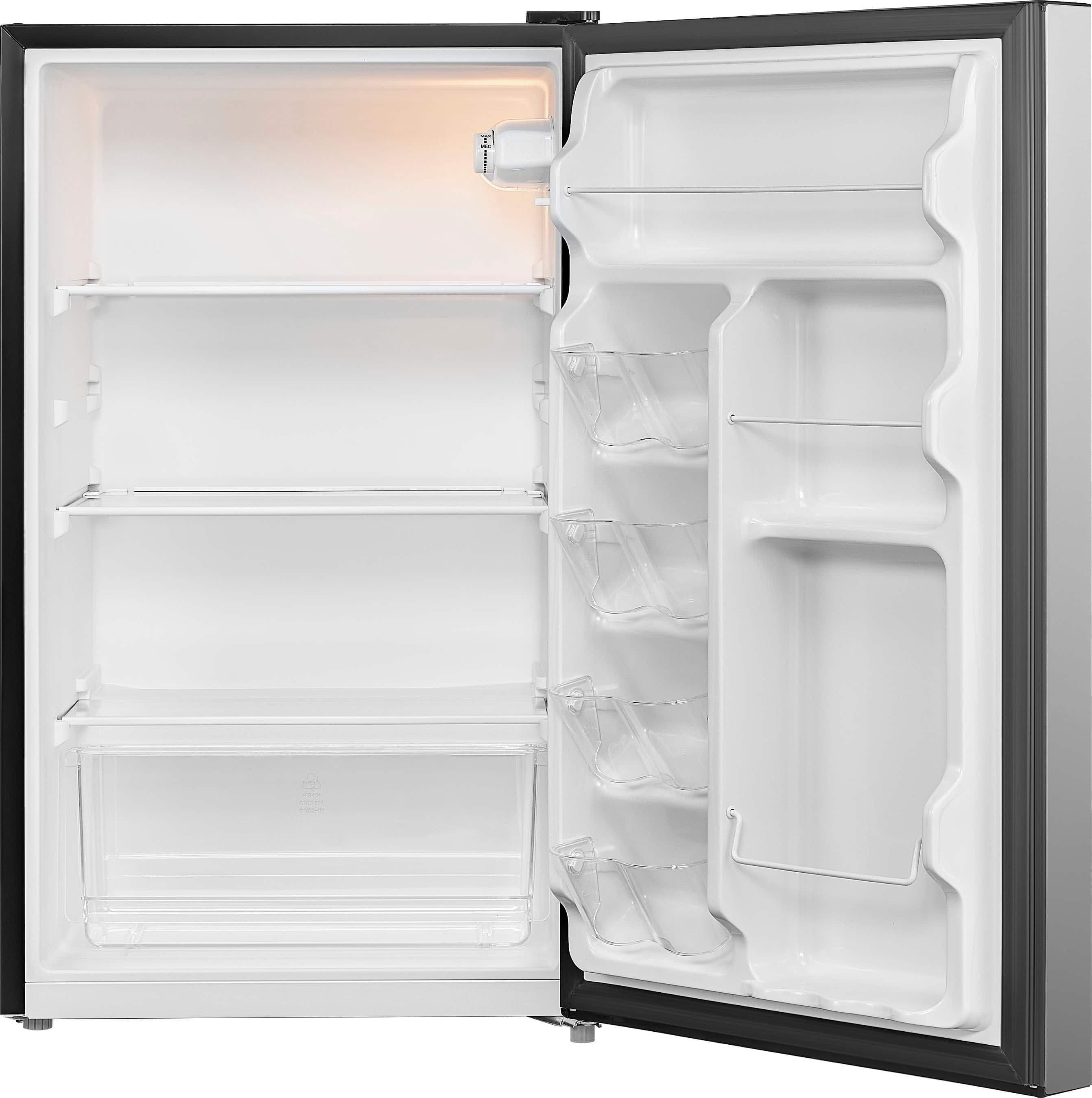 Alt View 15. Insignia™ - 4.4 Cu. Ft. Mini Fridge with Door Storage and ENERGY STAR Certification - Stainless Steel.