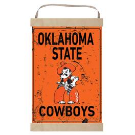 Jardine - Oklahoma State Cowboys Faux Rust Banner Sign - Orange