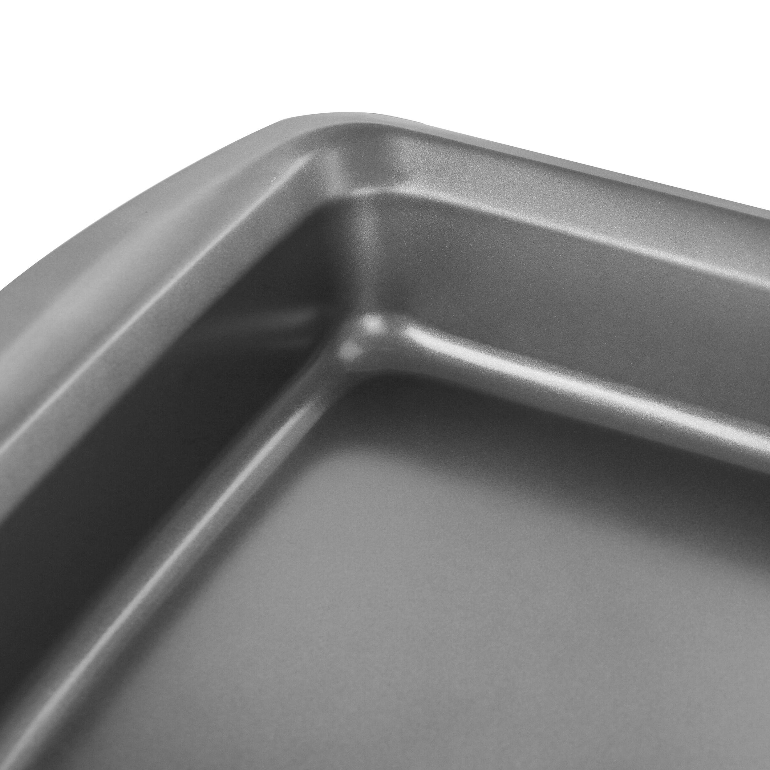 Alt View 3. Gibson - Gibson Baker's Friend 16.75 Inch Nonstick Steel Roasting Pan in Gray - Gray.