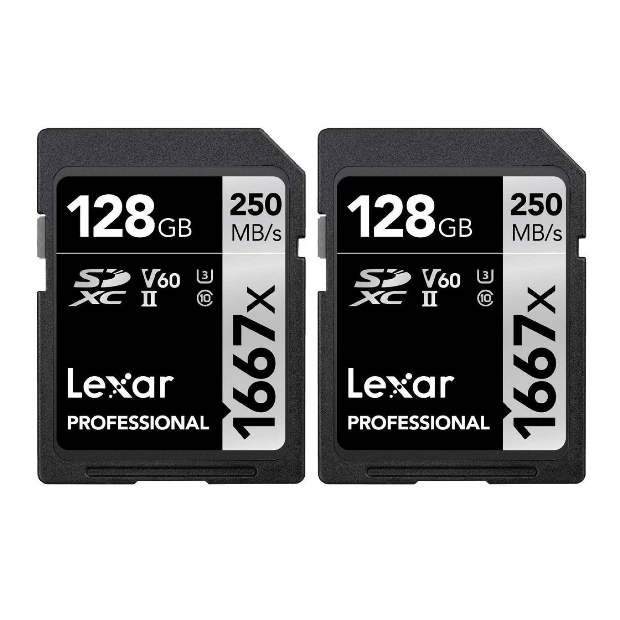128 GB 250 MB/s V60 XC II C Lexar PROFESSIONAL 1667x