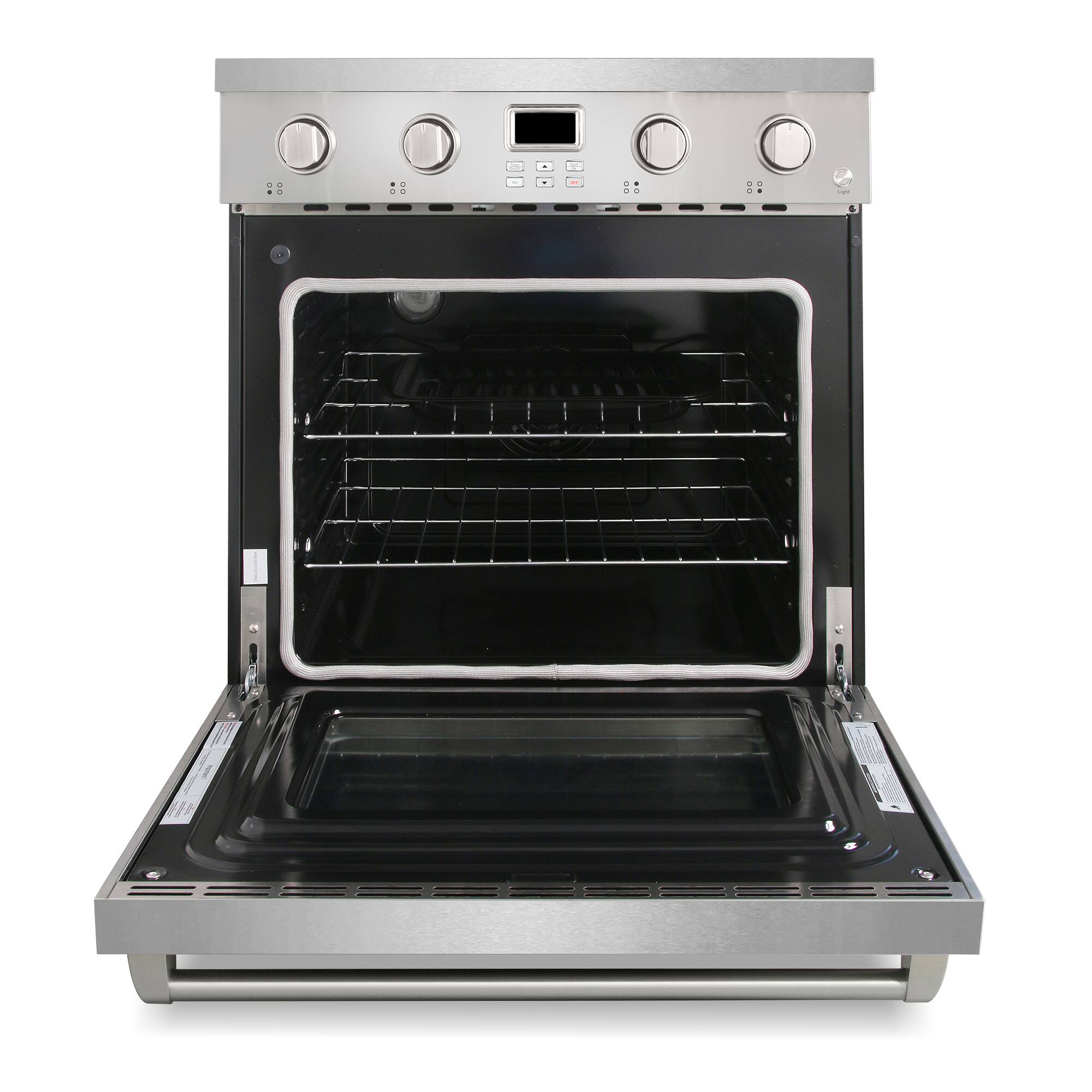 Alt View 3. COSMO - COS-ERC304KBD 30 in. Haven Collection 4.8 cu. ft. Electric Range with 4 Burner Glass Cooktop and Convection Oven - Stainless Steel.