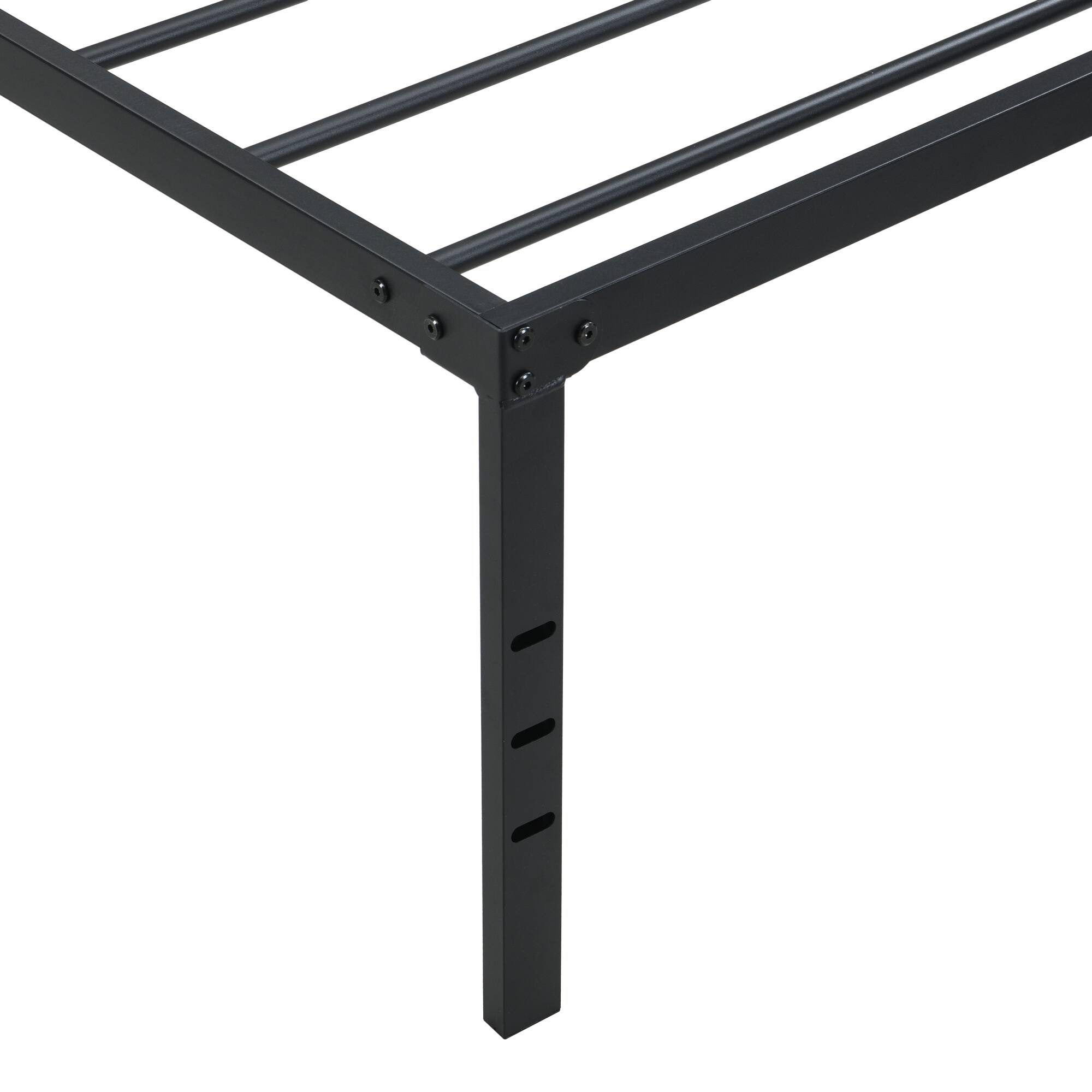 Alt View 6. GOODSILO - Heavy Duty Twin Size Metal Bed Frame with Quick Assembly and Under Bed Storage Space - Black.
