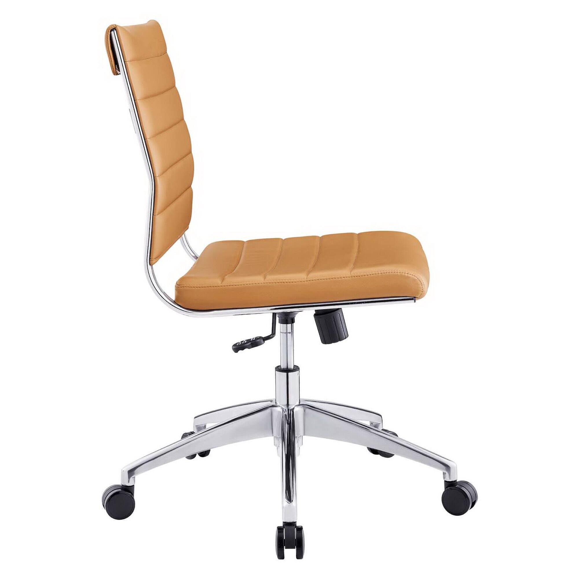 Angle. Modway - Jive Armless Mid Back Office Chair by Modway - Brown.