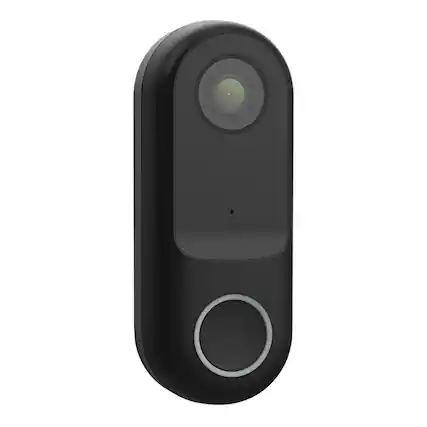 Front. FEIT ELECTRIC - Wi-Fi Video Doorbell Wired - Black.