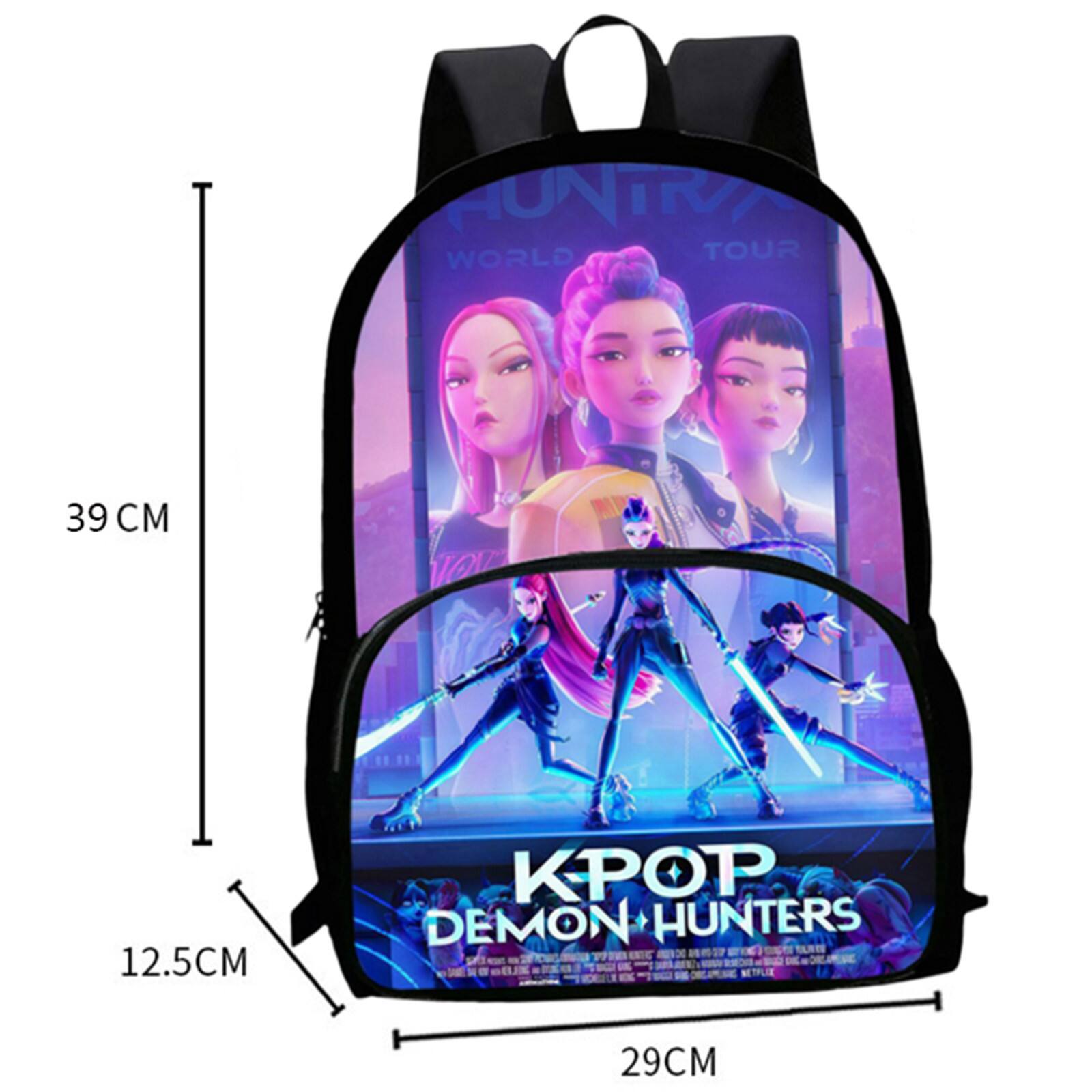 HUNTR WORLD TOUR  
KPOP DEMON HUNTERS  

39 CM  
12.5 CM  
29 CM