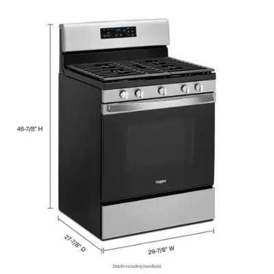 Whirlpool - 5.0 Cu. Ft. Freestanding Gas Range with Self-Cleaning and SpeedHeat Burner - Stainless Steel