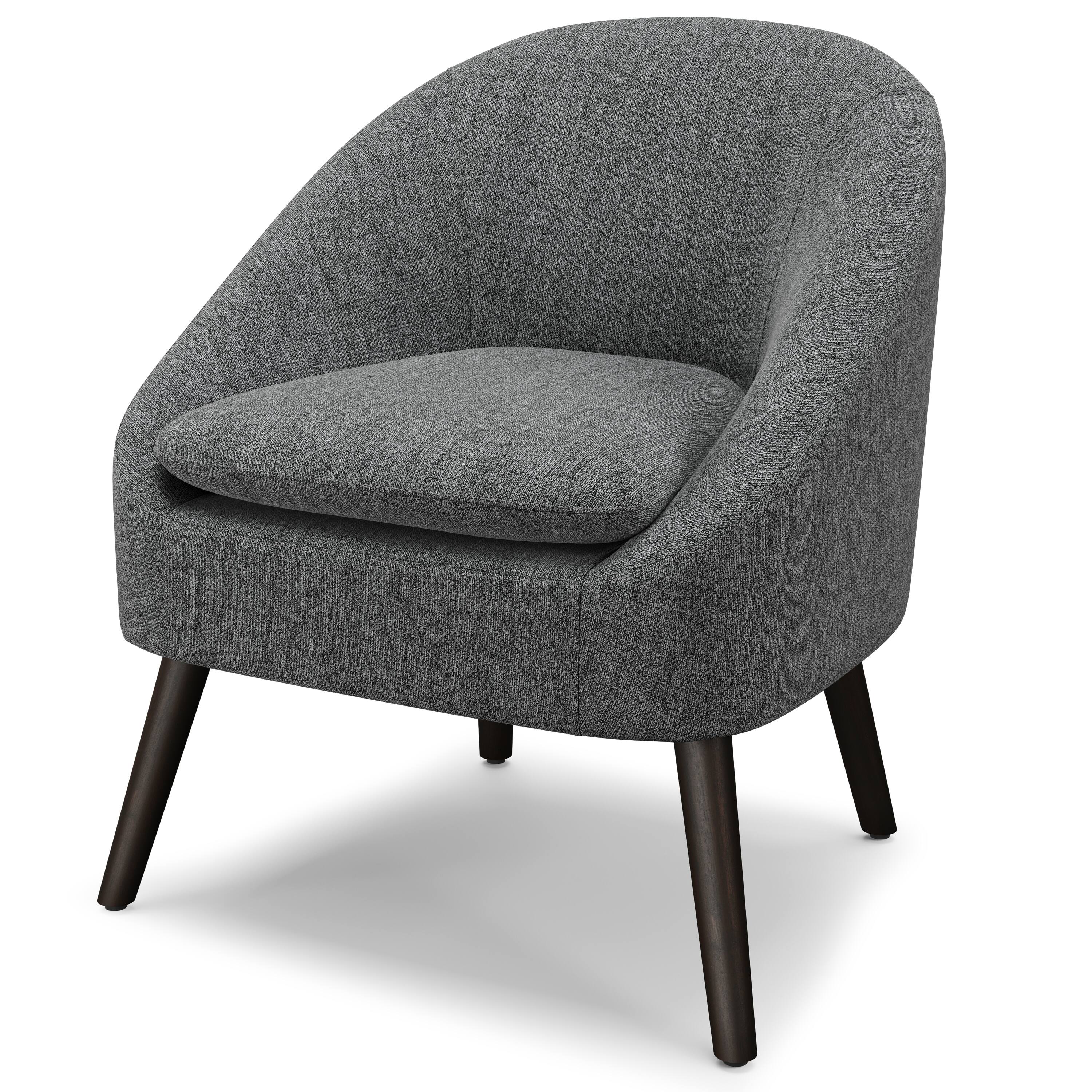 Angle. Simpli Home - Redding Accent Chair - Storm Grey.