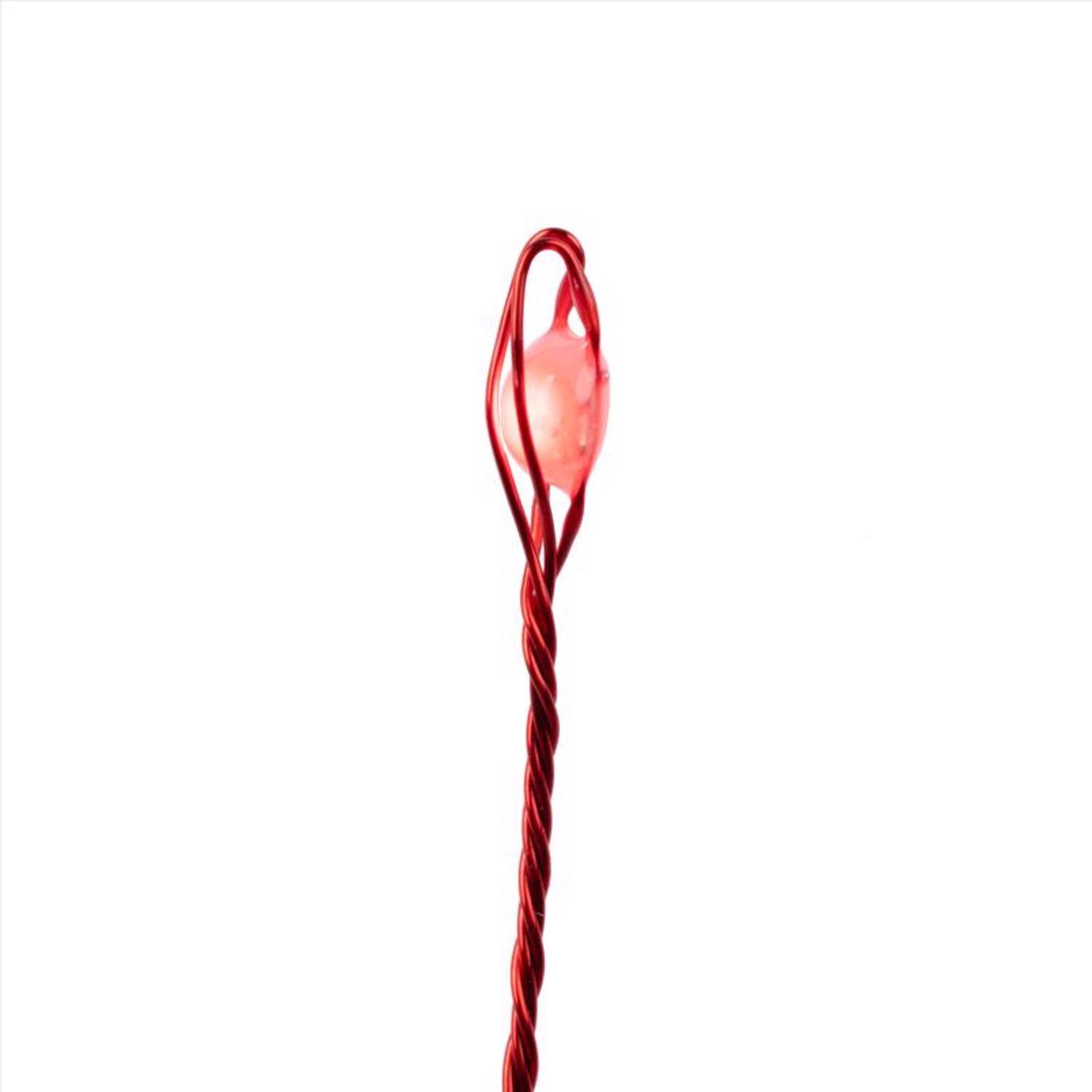 Left. Celebrations - Celebrations Platinum LED Big Seed Cluster Red 250 ct String Christmas Lights 10 ft..