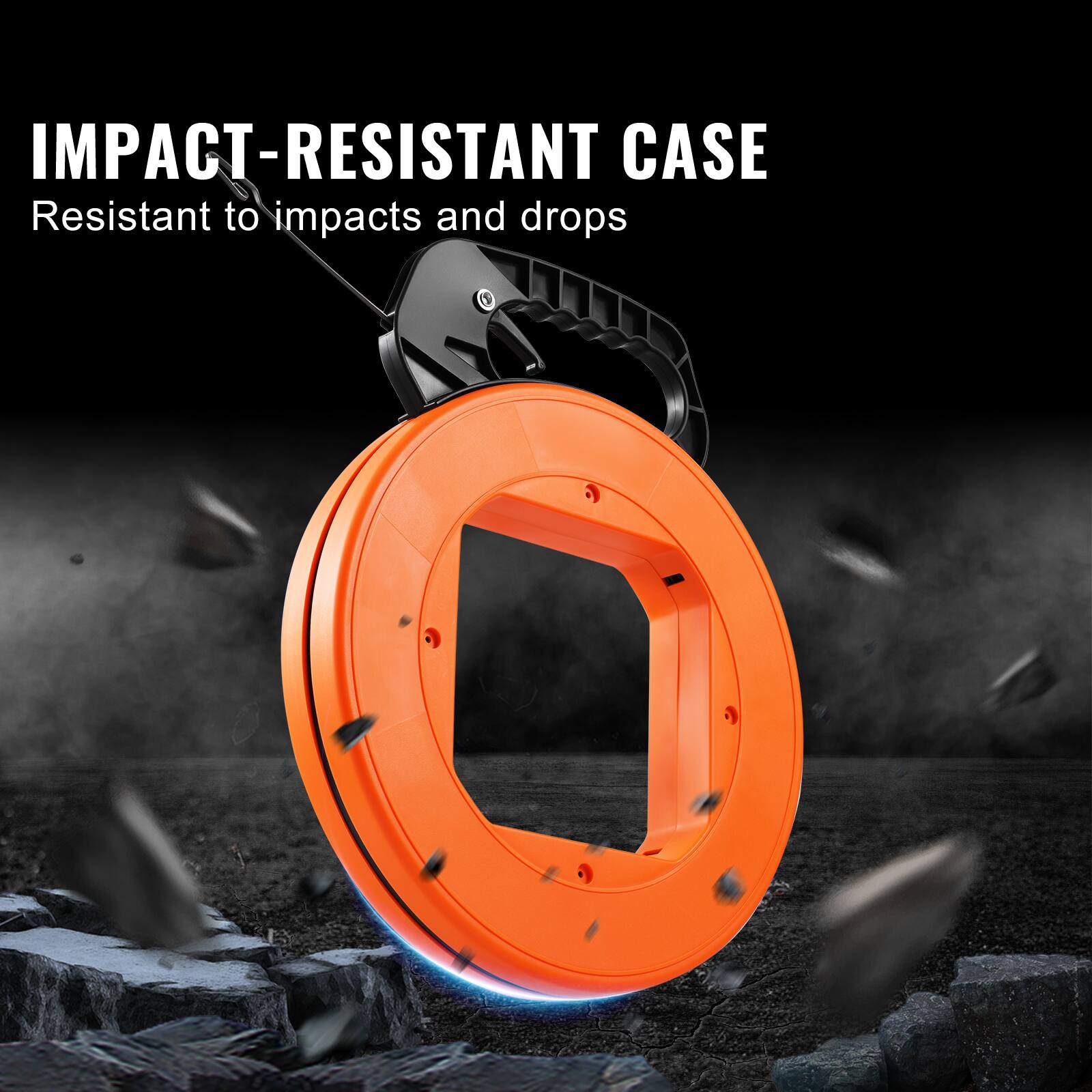 IMPACT-RESISTANT CASE  
Resistant to impacts and drops