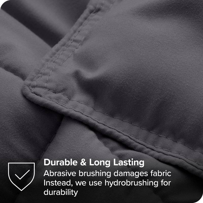 Durable & Long Lasting  
Abrasive brushing damages fabric  
Instead, we use hydrobrushing for durability