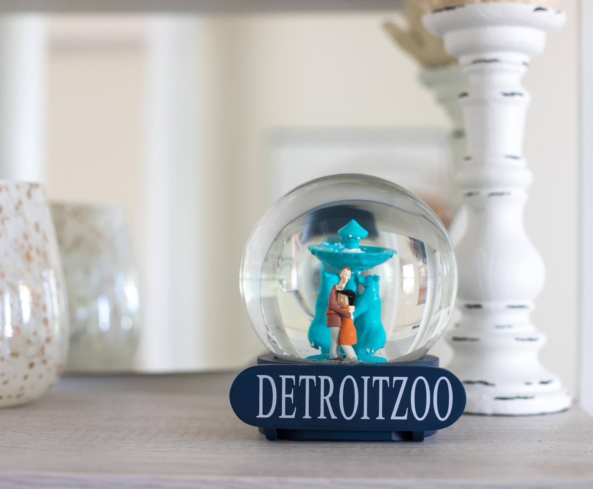 Alt View 4. Surreal Entertainment - Coraline Snow Globe Detroit Zoo Collectible Display Piece | 6 Inches Tall - Blue.