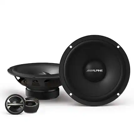 Front. Alpine - Alpine EL-E65C-G 6.5” Component 2-Way Speaker Set, Pair - Black/Gray.