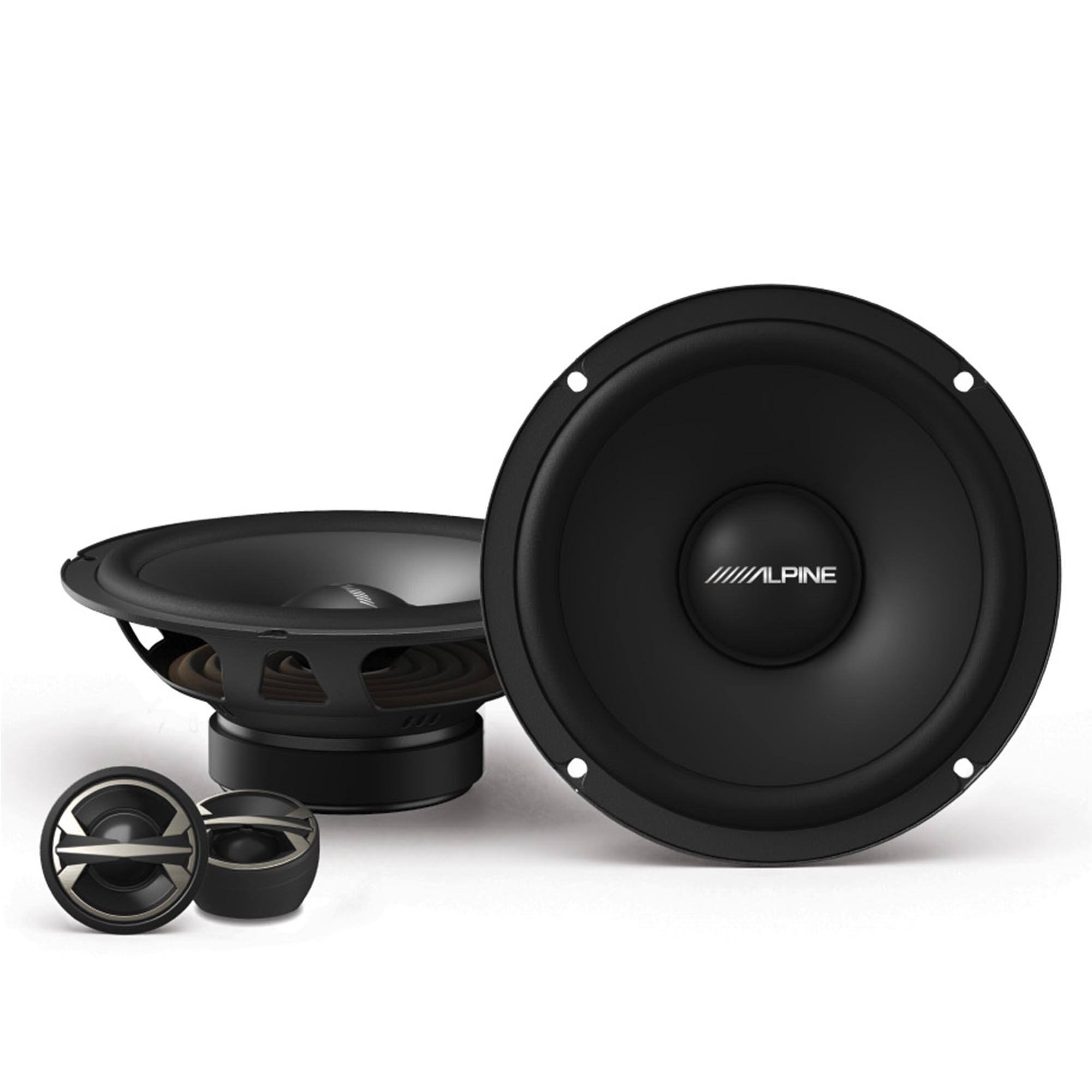 Front. Alpine - Alpine EL-E65C-G 6.5” Component 2-Way Speaker Set, Pair - Black/Gray.
