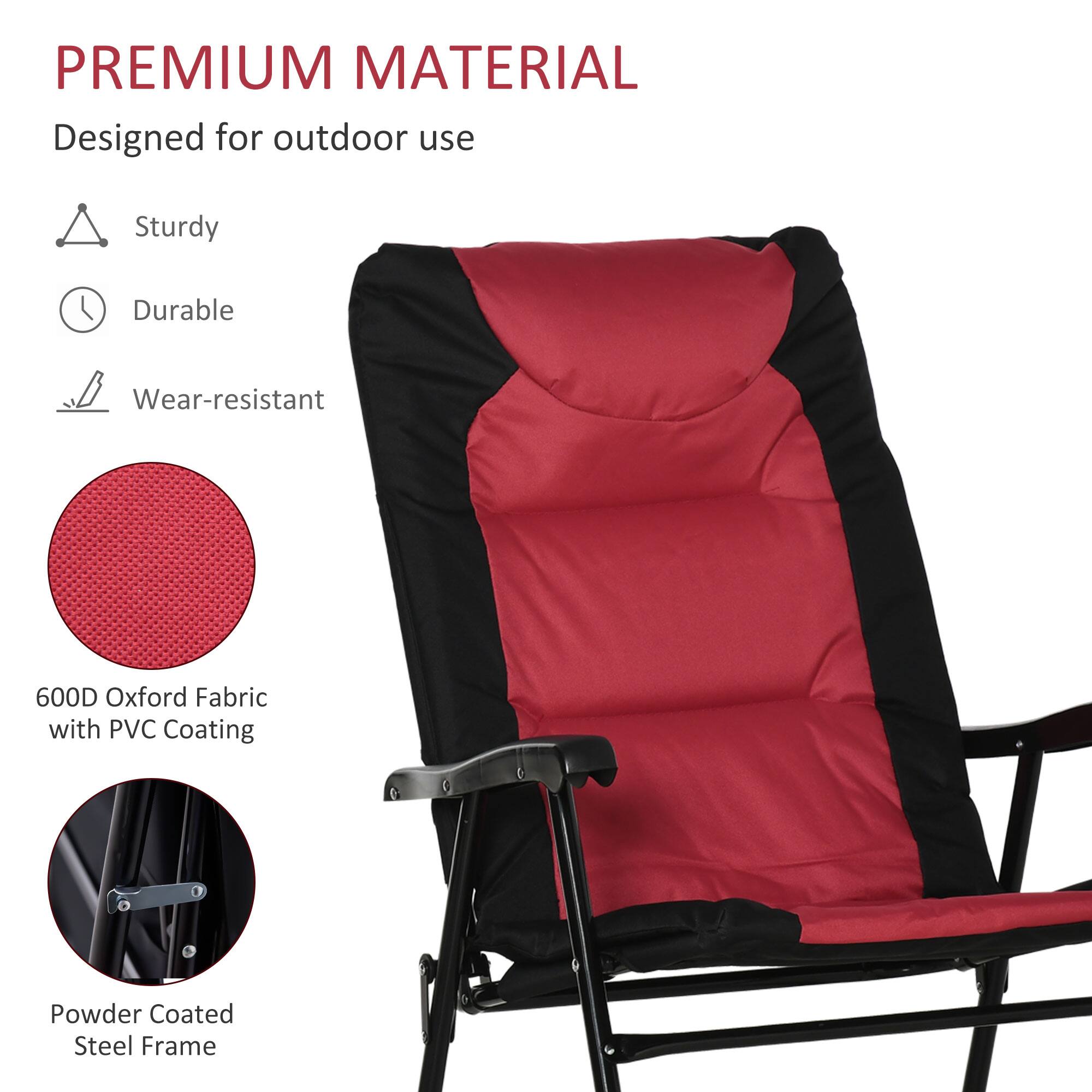 **PREMIUM MATERIAL**

Designed for outdoor use

- Sturdy
- Durable
- Wear-resistant

600D Oxford Fabric with PVC Coating

Powder Coated Steel Frame