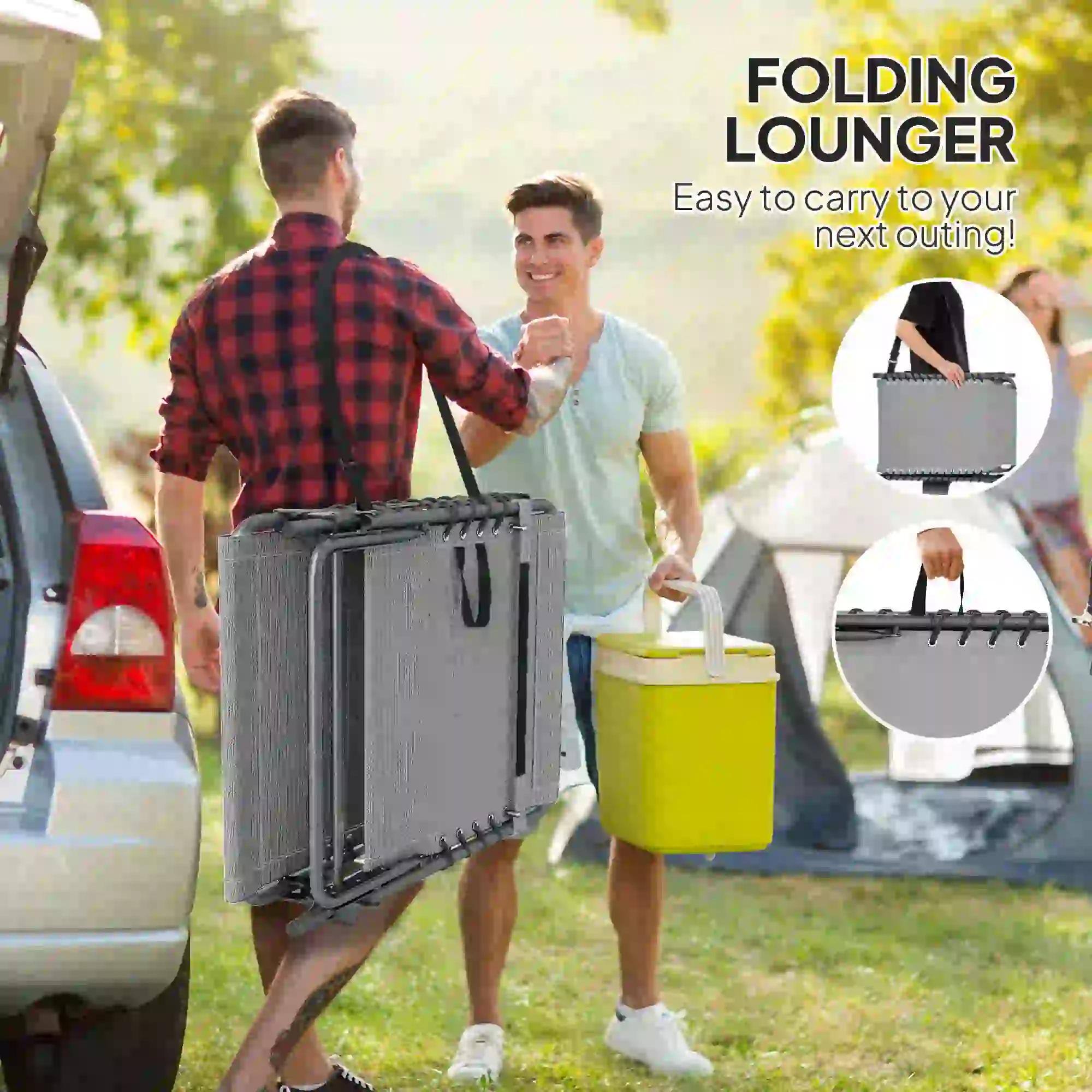 FOLDING LOUNGER
Easy to carry to your next outing!