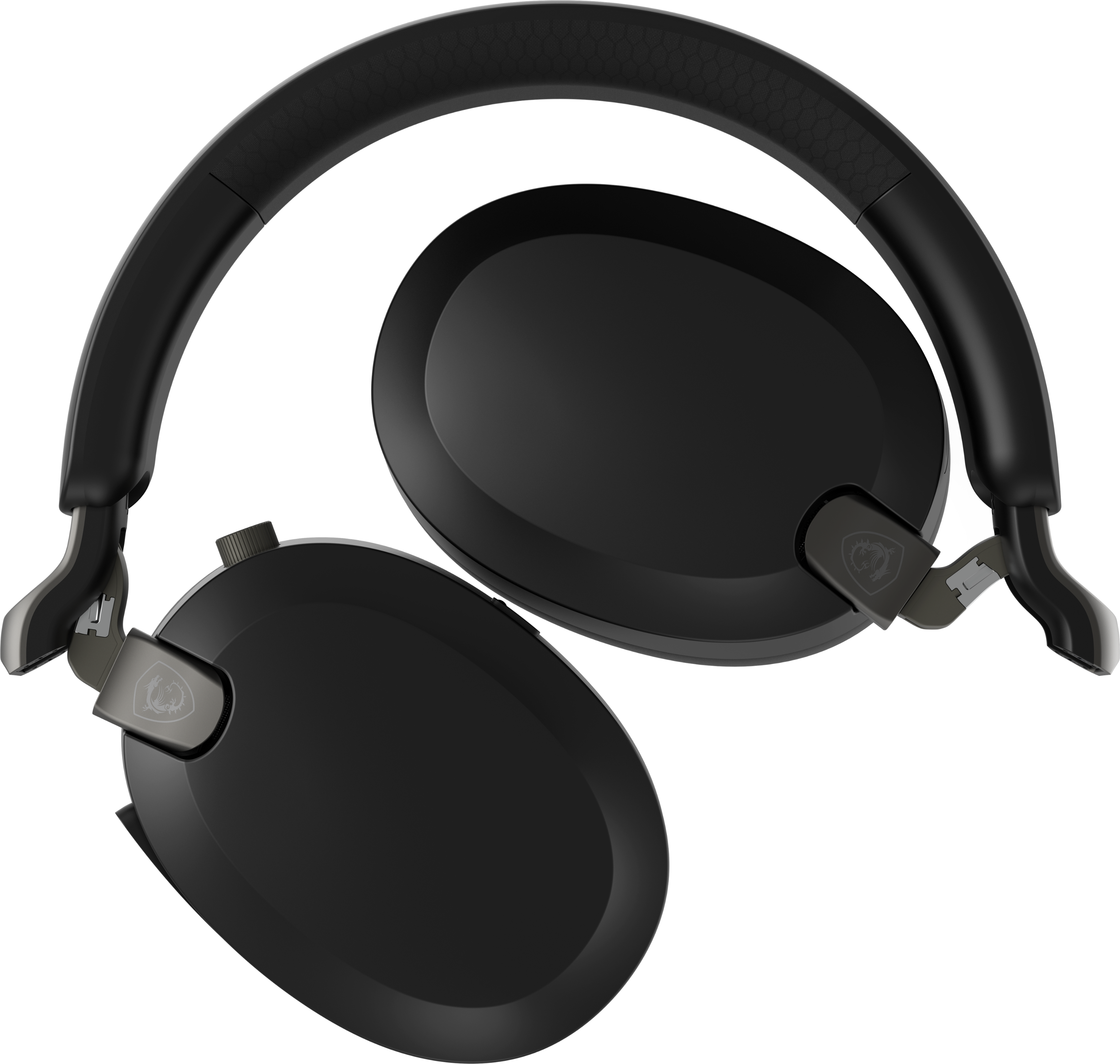 Back. MSI - MSI MAESTRO 500 W BLACK Wireless Bluetooth Over-the-Ear Headphones with 3.5mm Wired Option - Black - Black.
