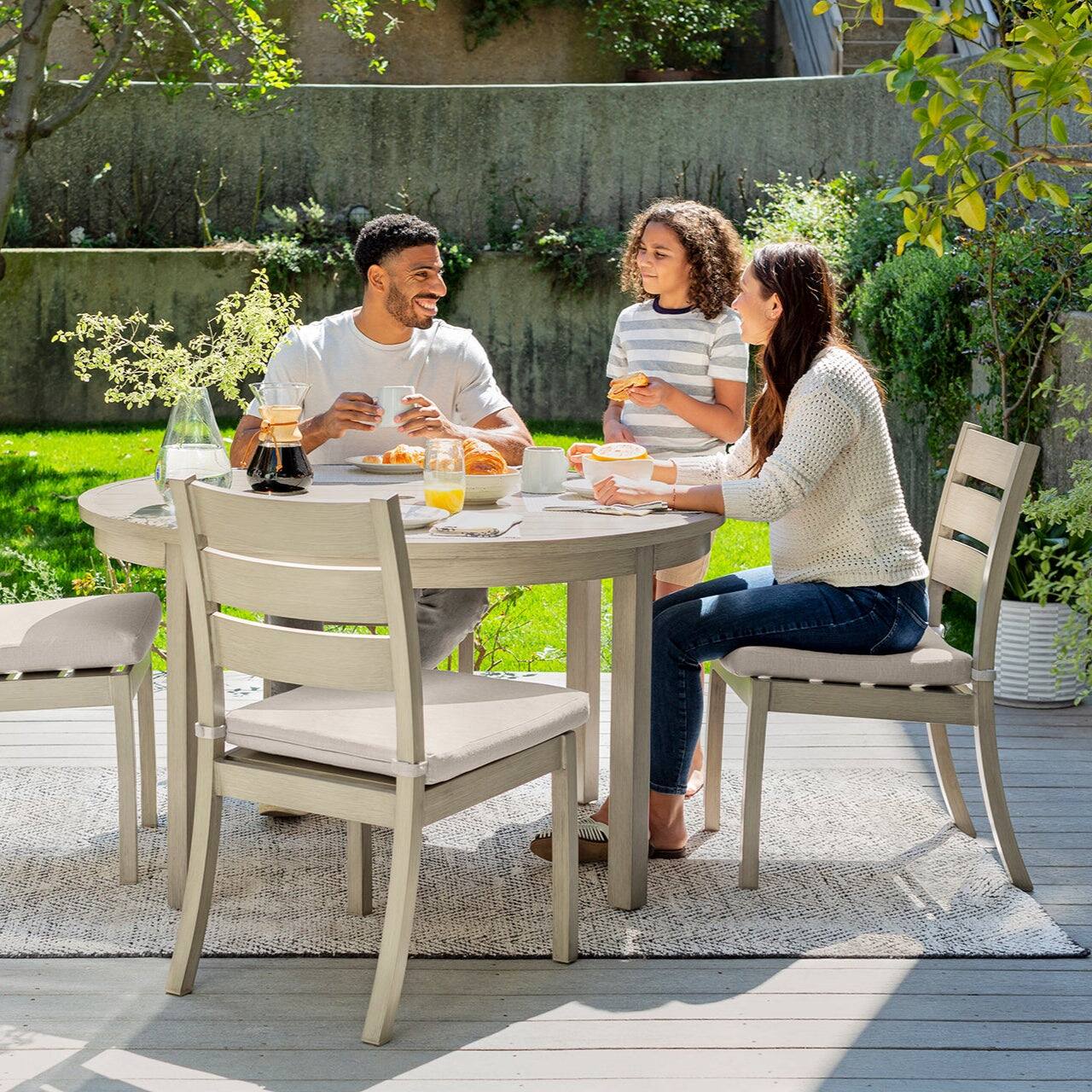 Alt View 7. Yardbird® - Eden 5 Piece Round Dining Set - Mist.