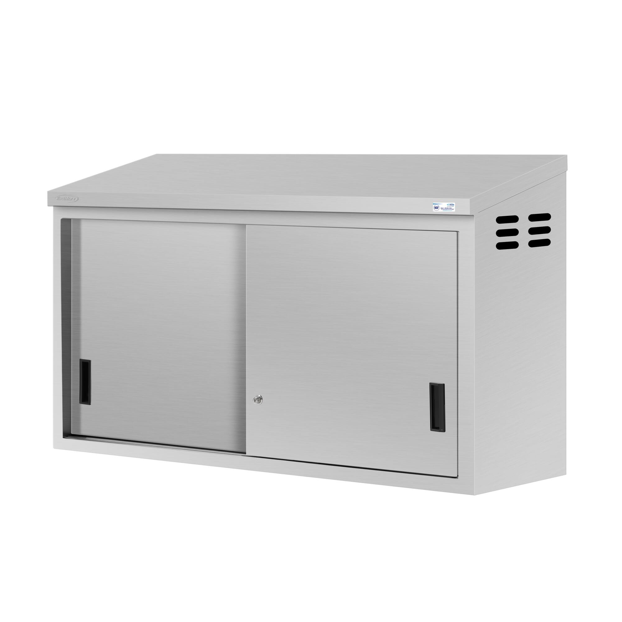 Alt View 4. Koolmore - 60 Inch Stainless Steel Commercial Wall Cabinet With Sliding Doors 15x60 NSF - Stainless-Steel.