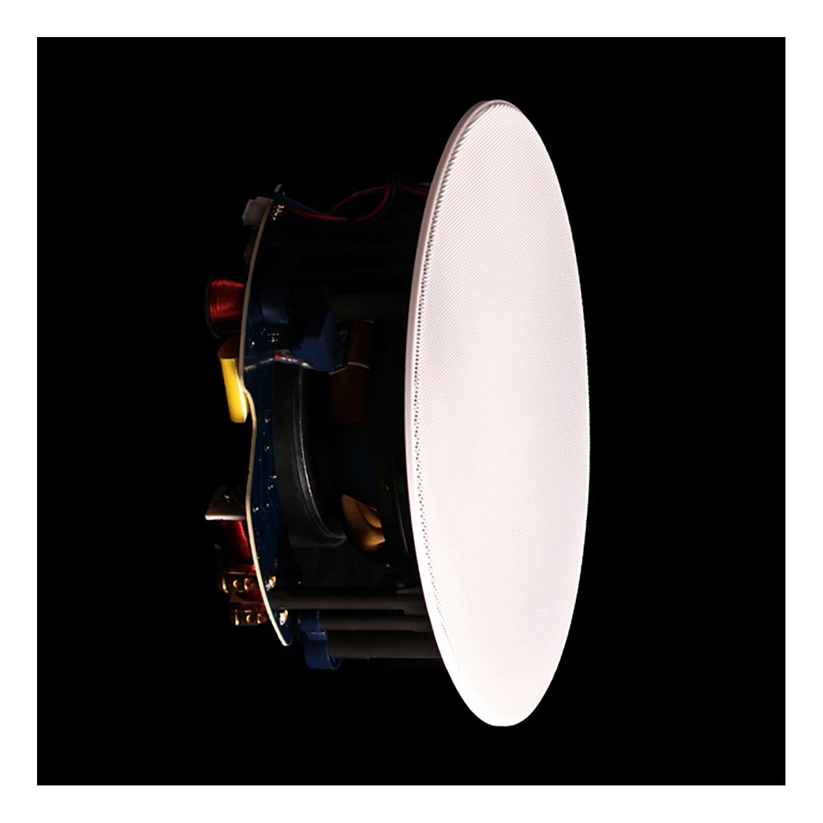 Left. Lithe Audio - 6.5 In. 2-way Passive Slave Ceiling Speaker (Single) - Black.