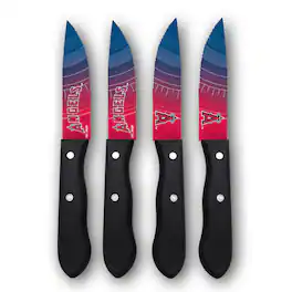 Woodrow - Los Angeles Angels 4-Piece Stainless Steel Steak Knife Set - Multicolor